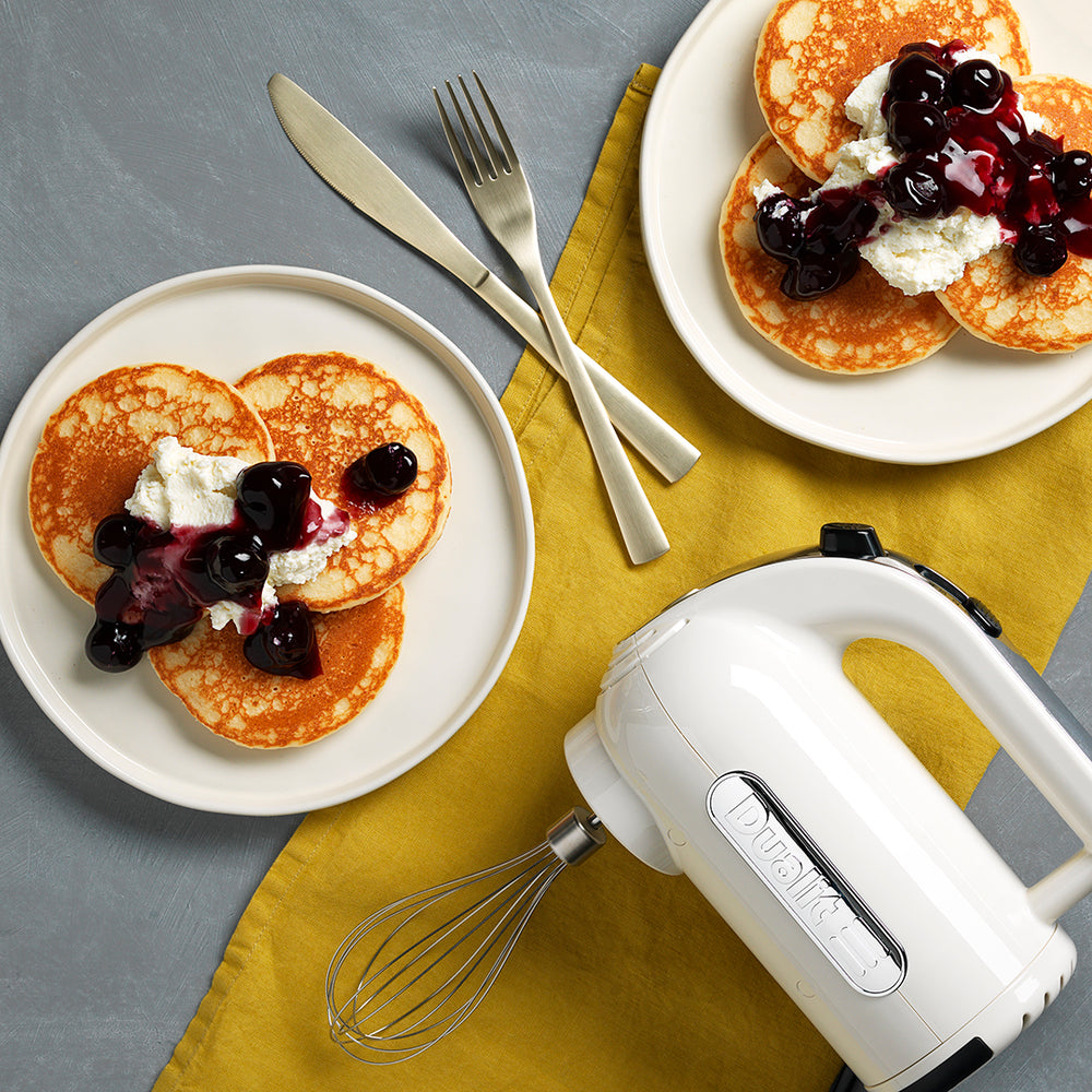 Mascarpone Pancakes with Berry Compote
