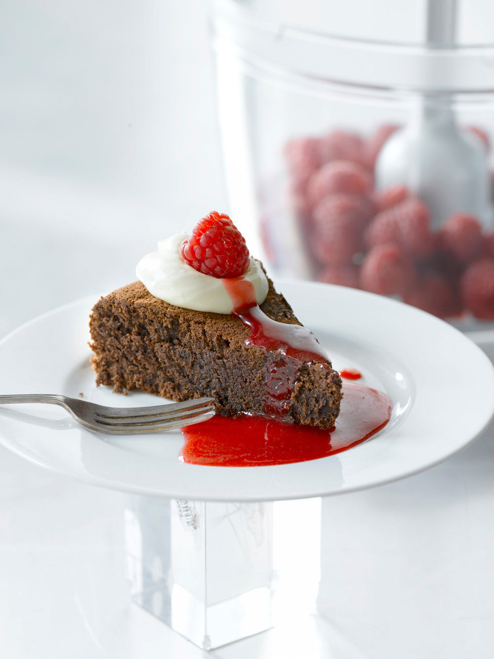 Chocolate and Almond Torte with Fresh Raspberry