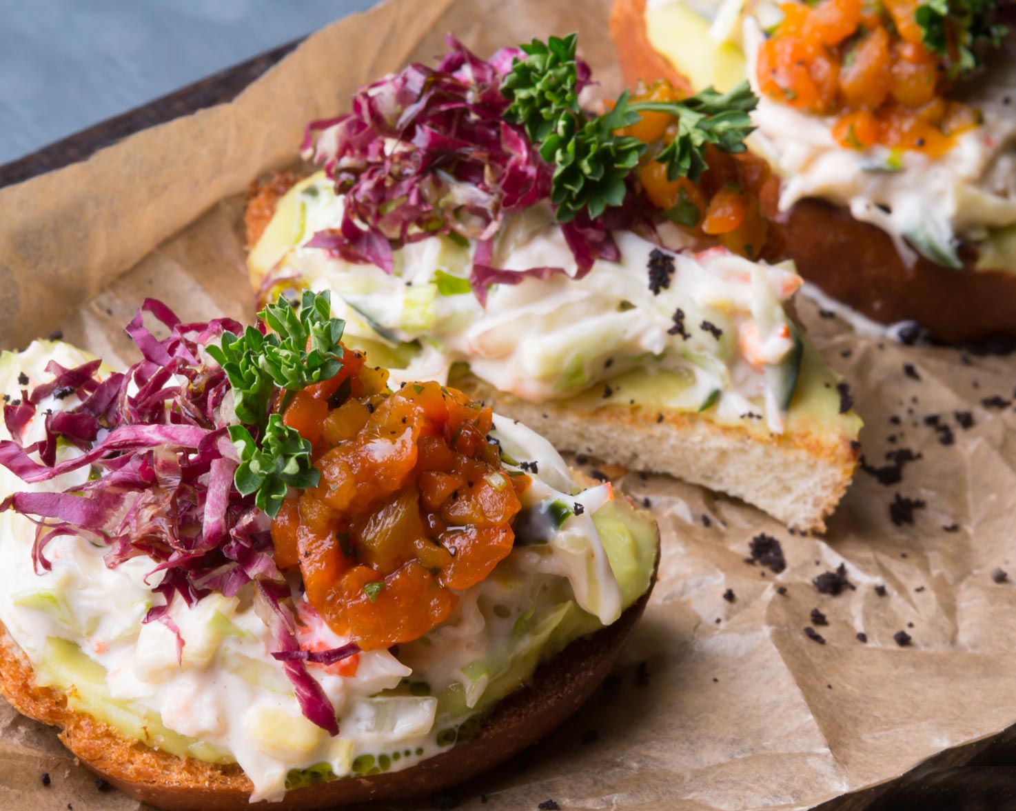 Asian Crab Crostini