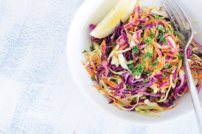 Coleslaw with Apple and Red Onion