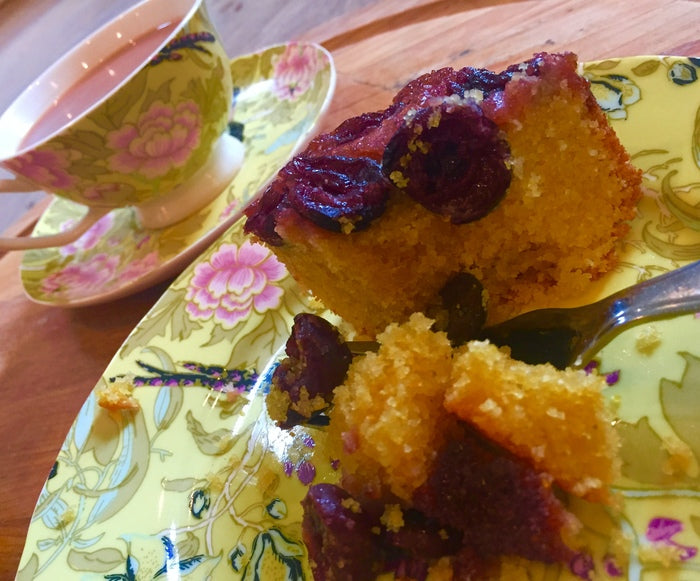 Jane Devonshire's Cherry and Almond Polenta Cake
