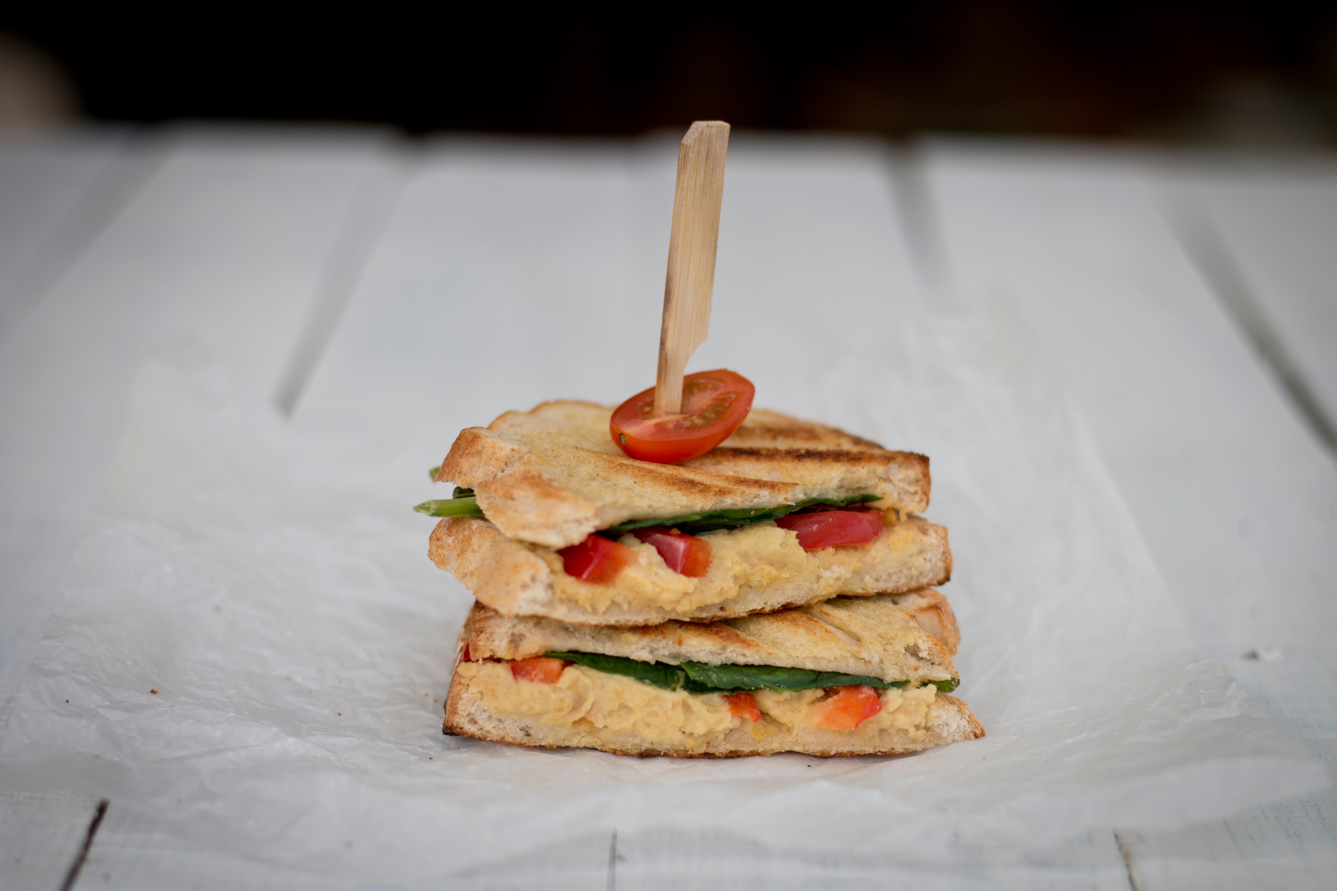 Farrington Oils Houmous and Red Pepper Vegan Toastie