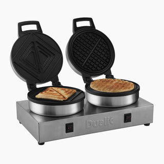 2 in 1 Toastie & Waffle Maker - Black