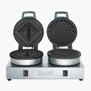 2 in 1 Toastie & Waffle Maker - Black