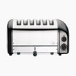 Charcoal grey and silver toaster with six slots a white background_thumb_1