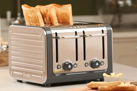 Dualit 40505 Architect 4-Slot Toaster - Stainless Steel with Black Finish  220 VOLTS NOT FOR USA