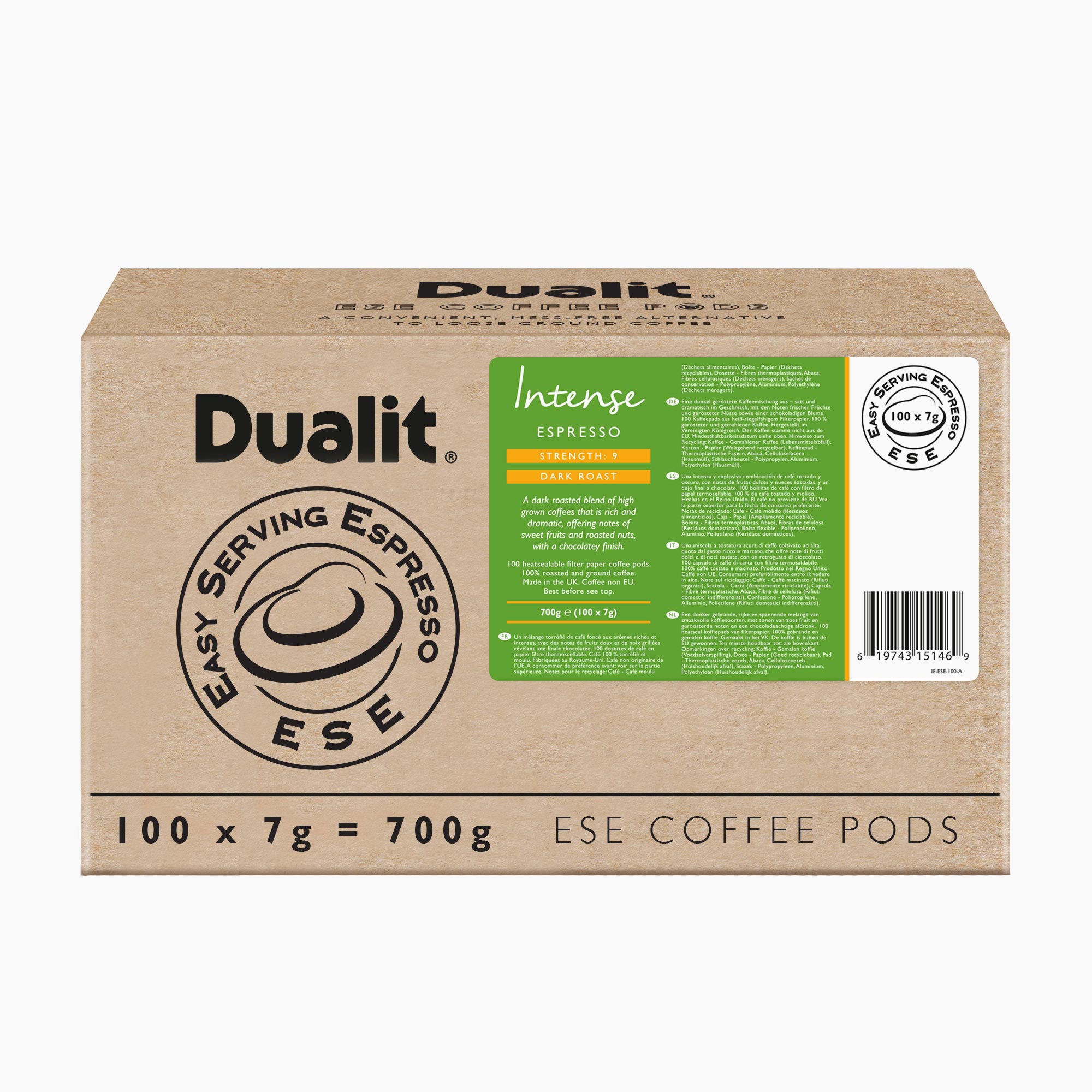 Intenso Crema Piu ESE 44mm Coffee Pods - Pack Of 120 Pods (Expiry 2027)